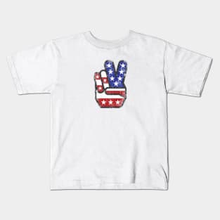 Peace Sign Fingers Kids T-Shirt